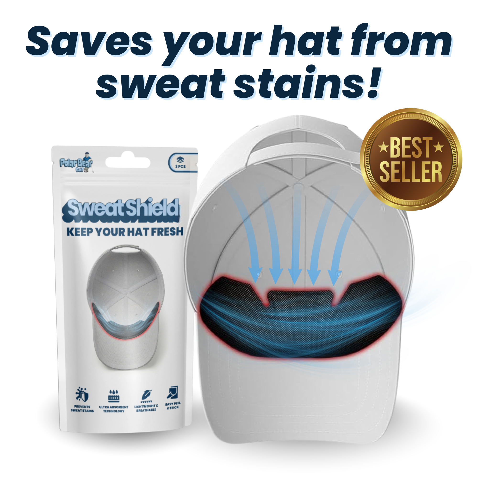 SweatShield - Sweat Liner For Golf Hat